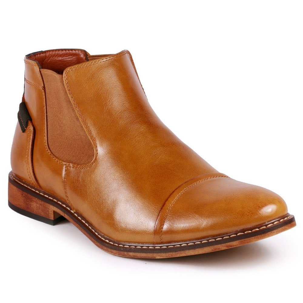 Metrocharm MC148 Tan Slip On Chelsea Boot